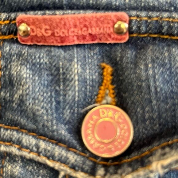 D&G Dolce & Gabbana Lite Distresses Straight Leg Pockets Front No Back Preloved - Picture 9 of 10